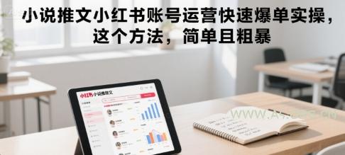 小说推文小红书账号运营快速爆单实操，这个方法，简单且粗暴-A5资源网