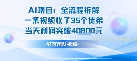 AI收徒变现闭环：一条视频收35人，日入1k+(附完整SOP)-A5资源网