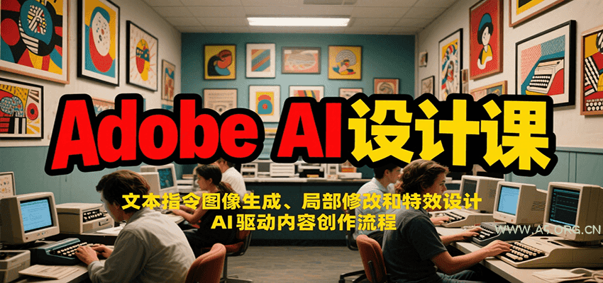 Adobe AI设计课：文本指令图像生成、局部修改和特效设计，AI驱动内容创作流程-A5资源网