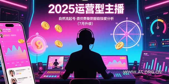 2025运营型主播：自然流起号，微付费投放技巧，罗盘数据深度解析(7月更新-A5资源网