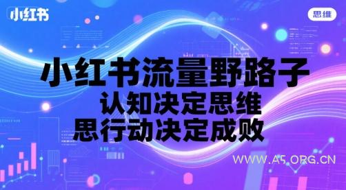 小红书流量野路子，认知决定思维，思维决定行动，行动决定成败-A5资源网