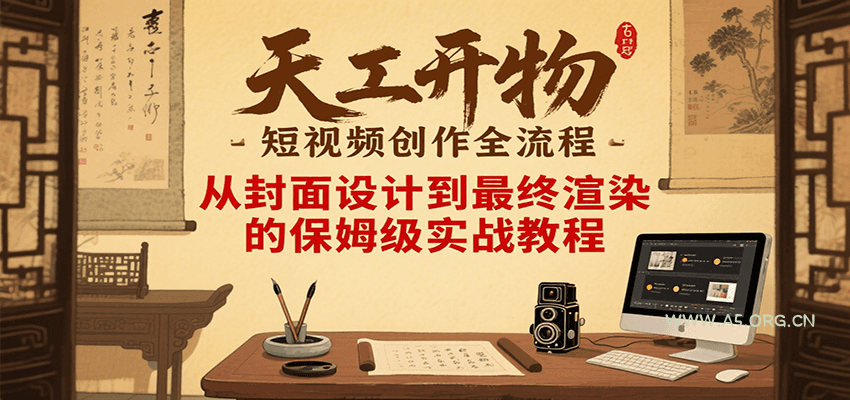 天工开物短视频创作全流程，从封面设计到最终渲染的保姆级实战教程-A5资源网