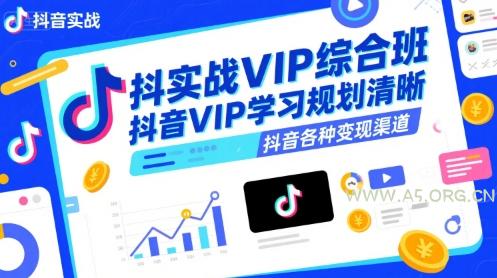 抖音实战VIP综合班，抖音VIP学习规划请晰抖音各种变现渠道-A5资源网