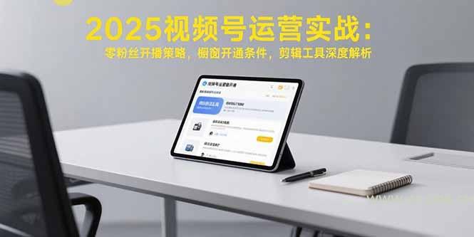 2025视频号运营实战：零粉丝开播策略，橱窗开通条件，剪辑工具深度解析-A5资源网