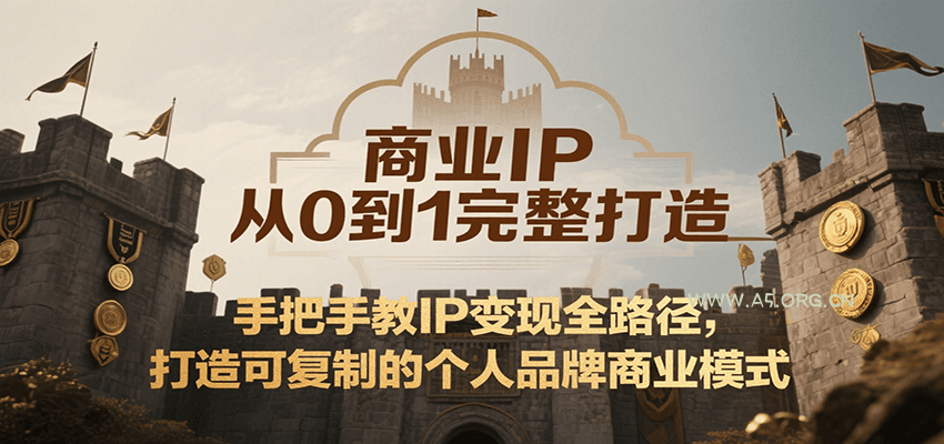 商业IP从0到1完整打造，手把手教IP变现全路径，打造可复制的个人品牌商业模式-A5资源网