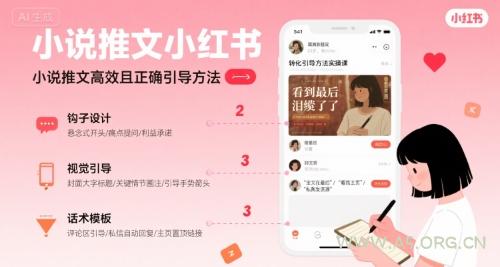 小说推文小红书高转化引导方法实操课，小说推文高效且正确引导方法-A5资源网