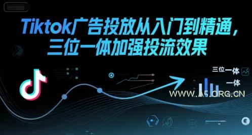 Tiktok广告投放从入门到精通，三位一体加强投流效果-A5资源网