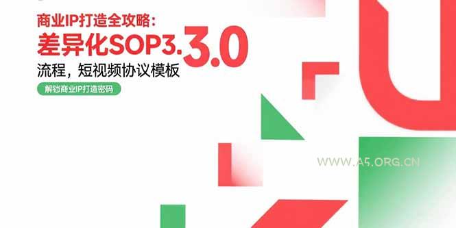 商业IP打造全攻略：差异化SOP3.0流程，短视频协议模板，婚恋项目实战案例-A5资源网