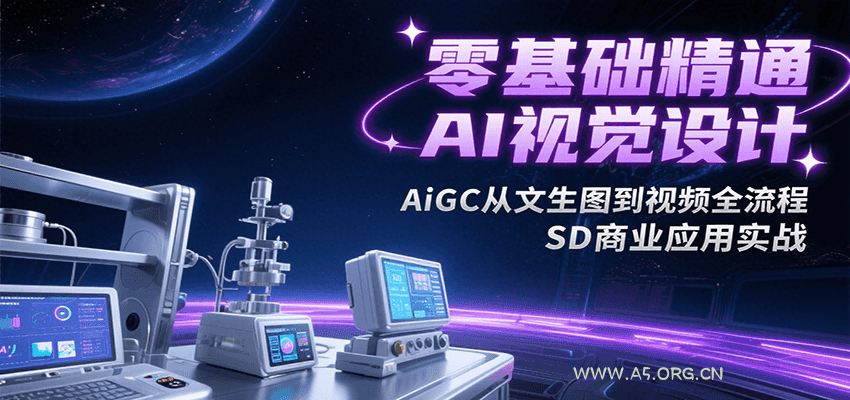 零基础精通AI视觉设计，AiGC从文生图到视频全流程，SD商业应用实战-A5资源网