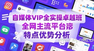 自媒体VIP全实操卓越班，全网主流平台特点优势分析-A5资源网