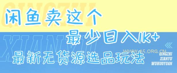 闲鱼卖这个，最少日入1k，最新无货源选品玩法-A5资源网