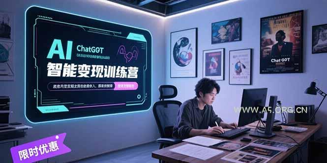 AI智能变现训练营，ChatGPT写作变现，电影解说制作，图文带货方法论-A5资源网