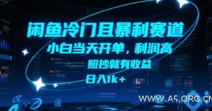 闲鱼冷门且暴利赛道，小白当天开单，利润高，照抄就有收益，日入1k+【揭秘】-A5资源网