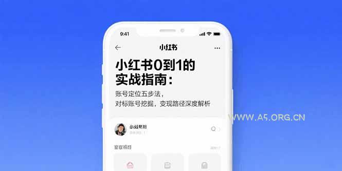 小红书0到1的实战指南：账号定位五步法，对标账号挖掘，变现路径深度解析-A5资源网