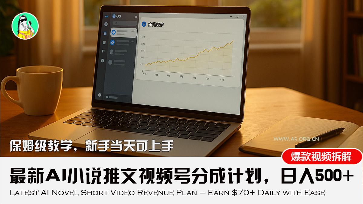 最新AI小说推文视频号分成计划，新手小白也能当天日入500+教程-A5资源网