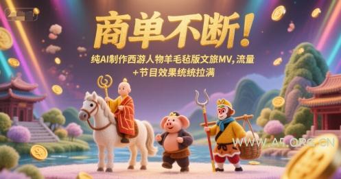 商单不断！纯AI制作西游人物羊毛毡版文旅MV，流量+节目效果统统拉满-A5资源网