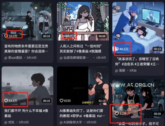 爆火1000万！AI像素风短视频制作方法，轻松上热门收割流量！完整保姆级教程！ - A5资源网