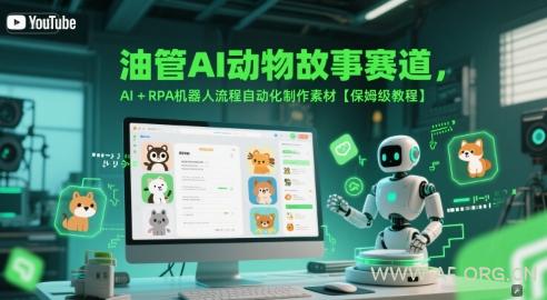 油管AI动物故事赛道，AI+RPA机器人流程自动化制作素材【保姆级教程】-A5资源网