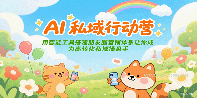 AI私域行动营：用智能工具搭建朋友圈营销体系让你成为高转化私域操盘手-A5资源网