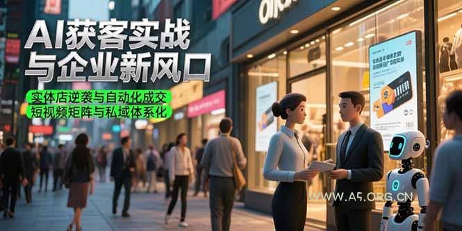 AI获客实战与企业新风口，实体店逆袭与自动化成交 短视频矩阵与私域体系化-A5资源网
