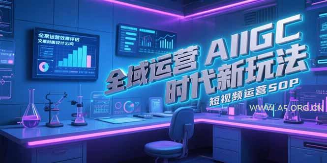 全域运营AIGC时代新玩法，文案封面设计公式，短视频运营SOP-A5资源网