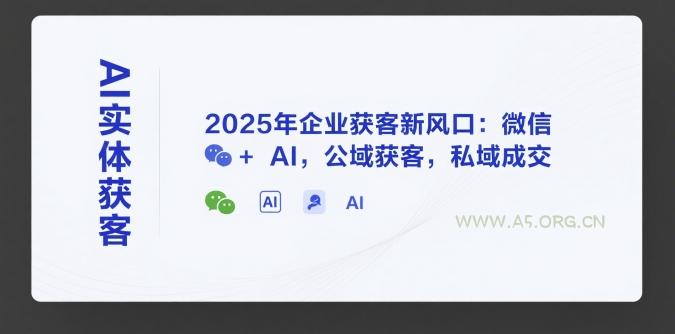AI实体获客，2025年企业获客新风口：微信+ AI，公域获客，私域成交-A5资源网