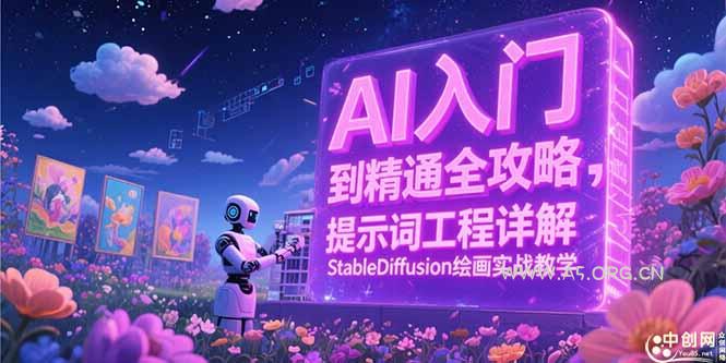 AI入门到精通全攻略，提示词工程详解，StableDiffusion绘画实战教学-A5资源网