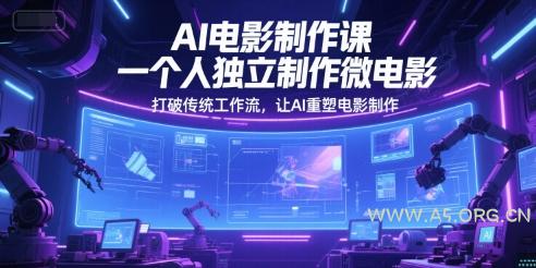 AI电影制作课，一个人独立制作微电影，打破传统工作流，让AI重塑电影制作-A5资源网