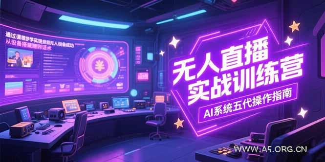 无人直播实操训练营，从设备搭建到话术，AI系统五代操作指南(7月更新-A5资源网