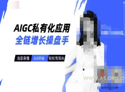 AIGC私有化应用全链增长操盘手，浅显易懂，从0开始轻松，驾驭AI-A5资源网