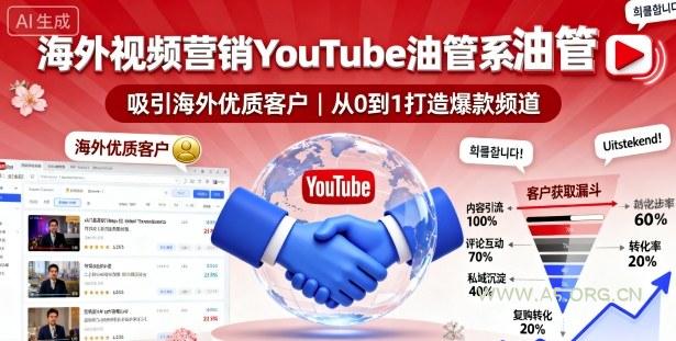 海外视频营销YouTube油管系列课程，吸引海外优质客户-A5资源网
