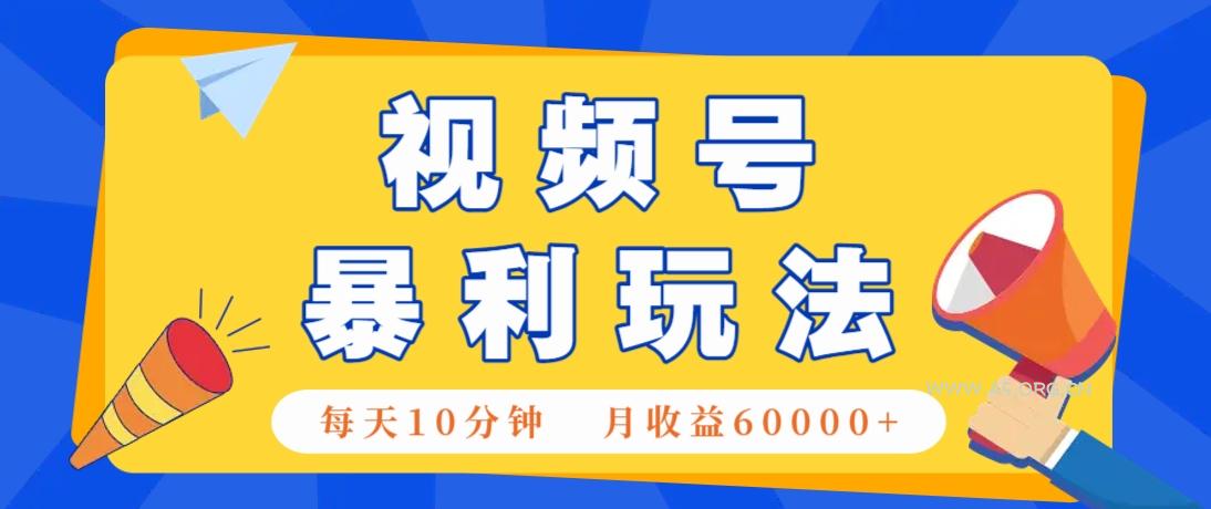 视频号AI赚钱法，每天只需10分钟，月入6万+！(超详细拆解)-A5资源网