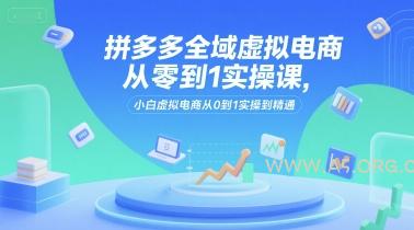 拼多多全域虚拟电商从零到1实操课，小白虚拟电商从0到1实操到精通-A5资源网