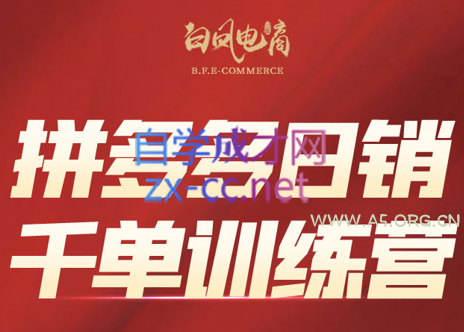 白凤电商·拼多多日销千单训练营(更新6月)-A5资源网