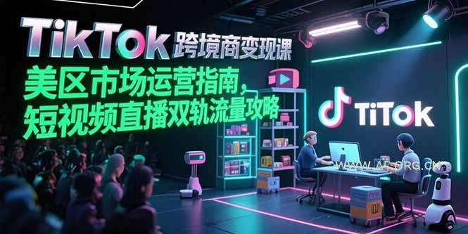 TikTok跨境电商变现课，美区市场运营指南，短视频直播双轨流量攻略-A5资源网