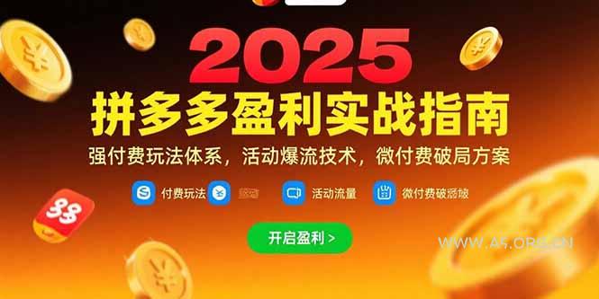 拼多多盈利实战指南，强付费玩法，活动爆流技术，微付费破局方案(更新7月-A5资源网