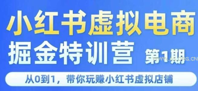 小红书虚拟电商掘金特训营第1期，从0到1，带你玩转小红书虚拟店铺-A5资源网