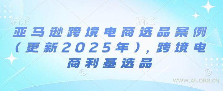 亚马逊跨境电商选品案例(更新2025年3月)，跨境电商利基选品-A5资源网