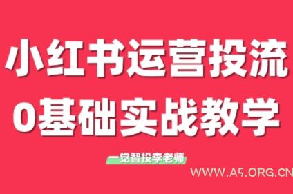 李老师·小红书运营投流，0基础实战教学(更新)-A5资源网