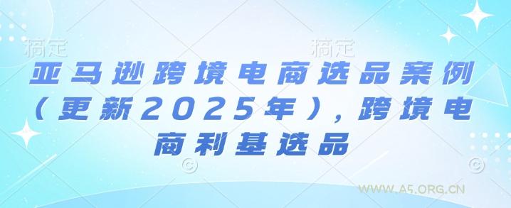 亚马逊跨境电商选品案例(更新2025年4月)，跨境电商利基选品-A5资源网