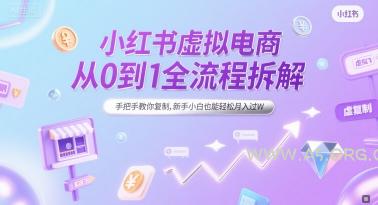 小红书虚拟电商从0到1全流程拆解，手把手教你复制，新手小白也能轻松月入过W-A5资源网