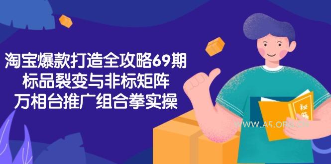 淘宝爆款打造全攻略-69期，标品裂变与非标矩阵，万相台推广组合拳实操-A5资源网