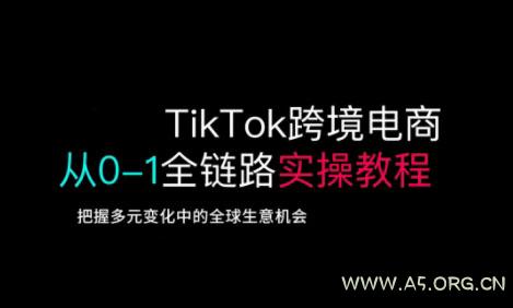 TikTok跨境电商从0-1全链路全方位实操教程，把握多元变化中的全球生意机会-A5资源网