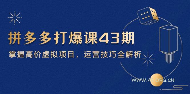 拼多多打爆课第 43 期，掌握高价虚拟项目，运营技巧全解析(15节-A5资源网