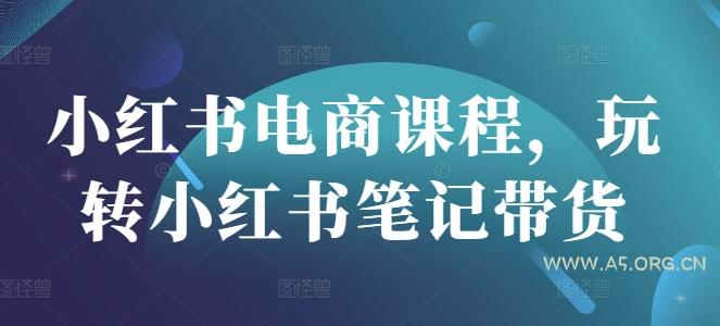 小红书电商课程，玩转小红书笔记带货-A5资源网