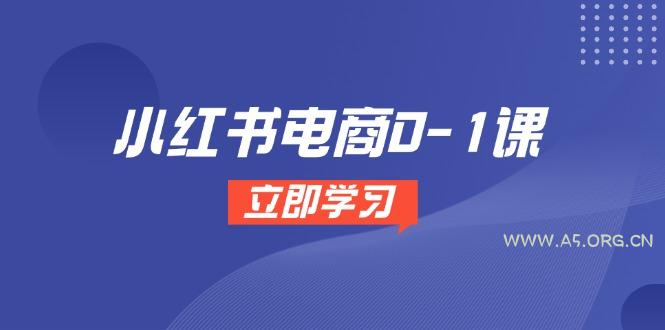 小红书电商0-1课，开店选品全流程，多平台素材处理与爆款笔记制作-A5资源网