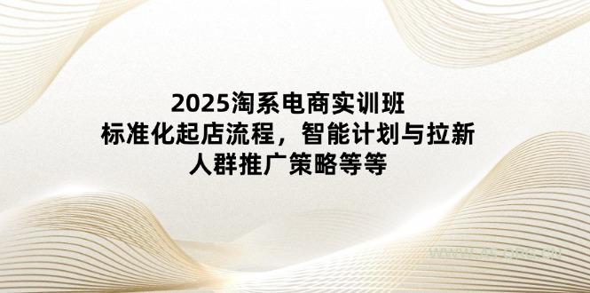 2025淘系电商实训班：标准化起店流程，智能计划与拉新，人群推广策略等等-A5资源网
