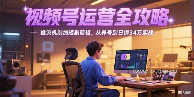 2025视频号运营全攻略，推流机制加短剧剪辑，从养号到日销34万实战-A5资源网