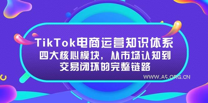 TikTok电商运营知识体系：四大核心模块，从市场认知到交易闭环的完整链路-A5资源网
