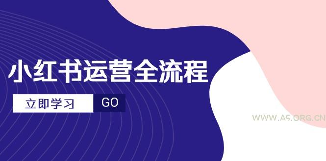 小红书运营全流程，爆款选题文案，视频制作技巧，进阶达人宝典-A5资源网